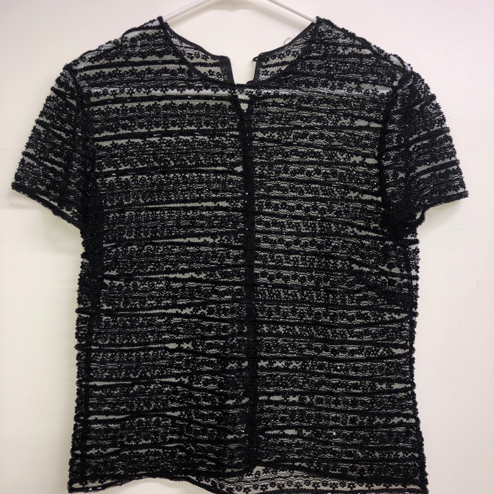 Black Beaded T-Shirt